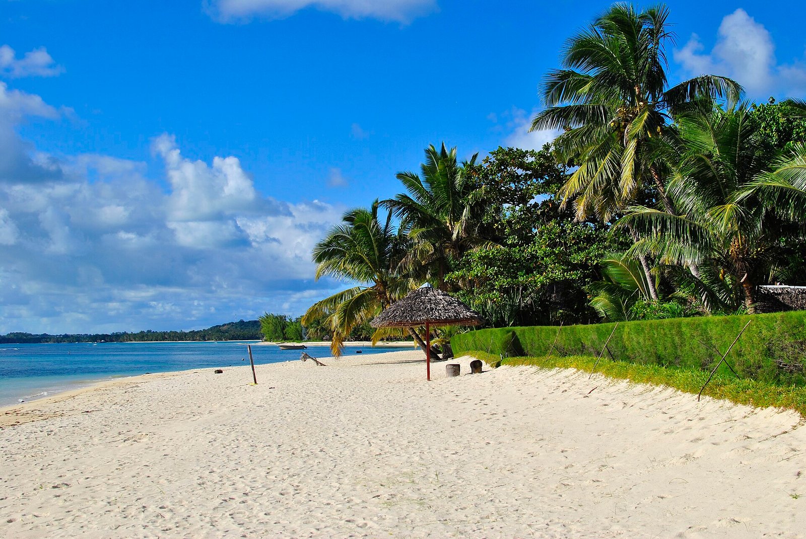 Plage de sable blanc et cocotiers de l\x27Île aux Nattes, Sainte-Marie