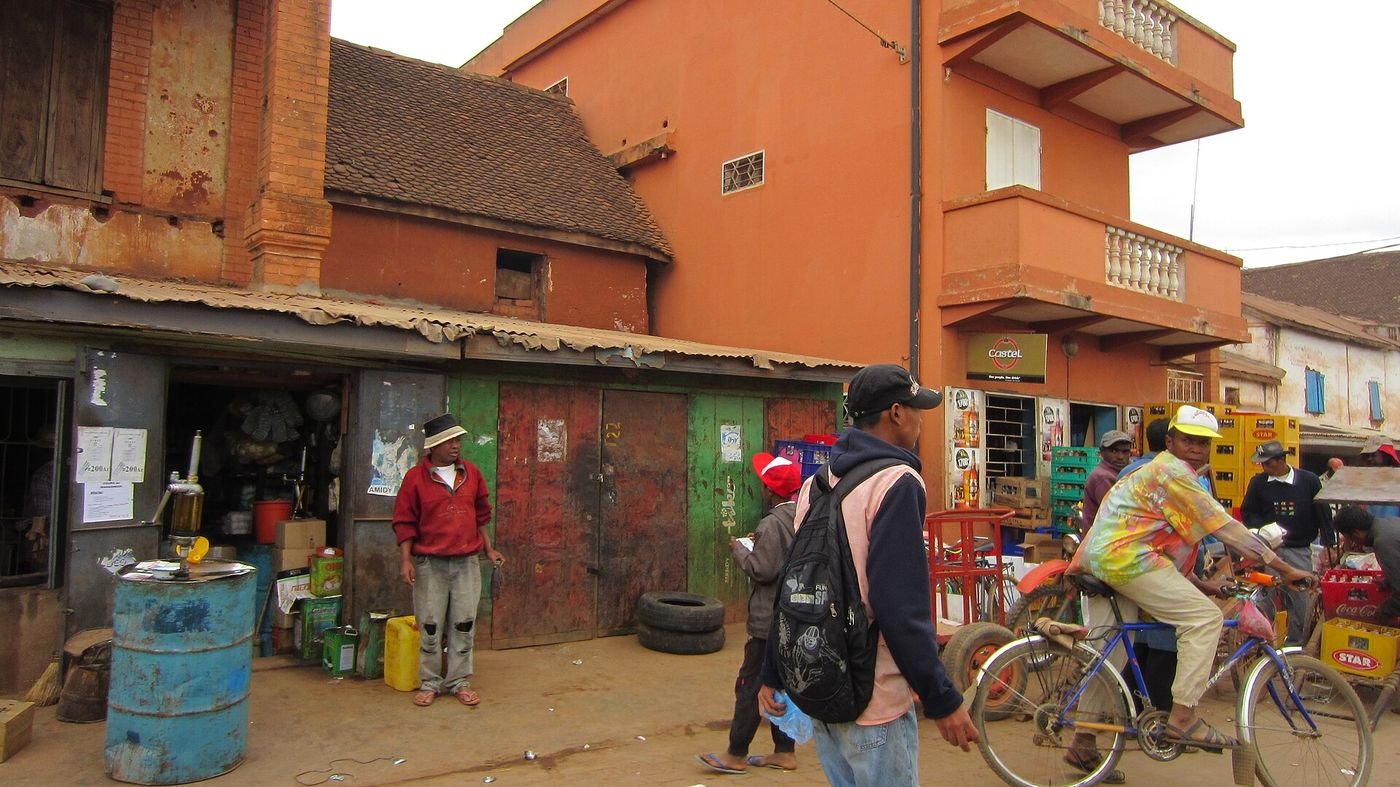 Une rue commerçante d’Antananarivo